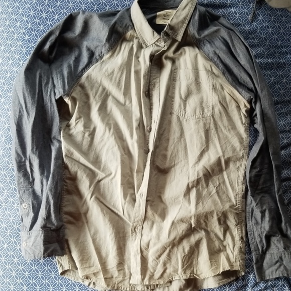 Designer blue-grey button-up LIQUID JOYRIDE - Picture 2 of 4